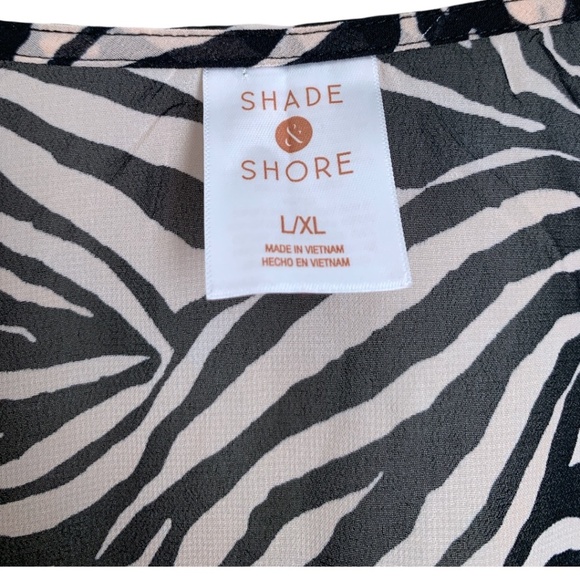 Shade & Shore Kimono Size L/XL Zebra Long Sheer Kimono Swim Cover - Picture 4 of 5
